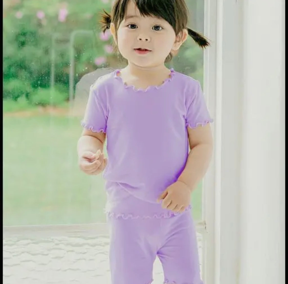 Shirring Girl Short Sleeve Viscous Pajama