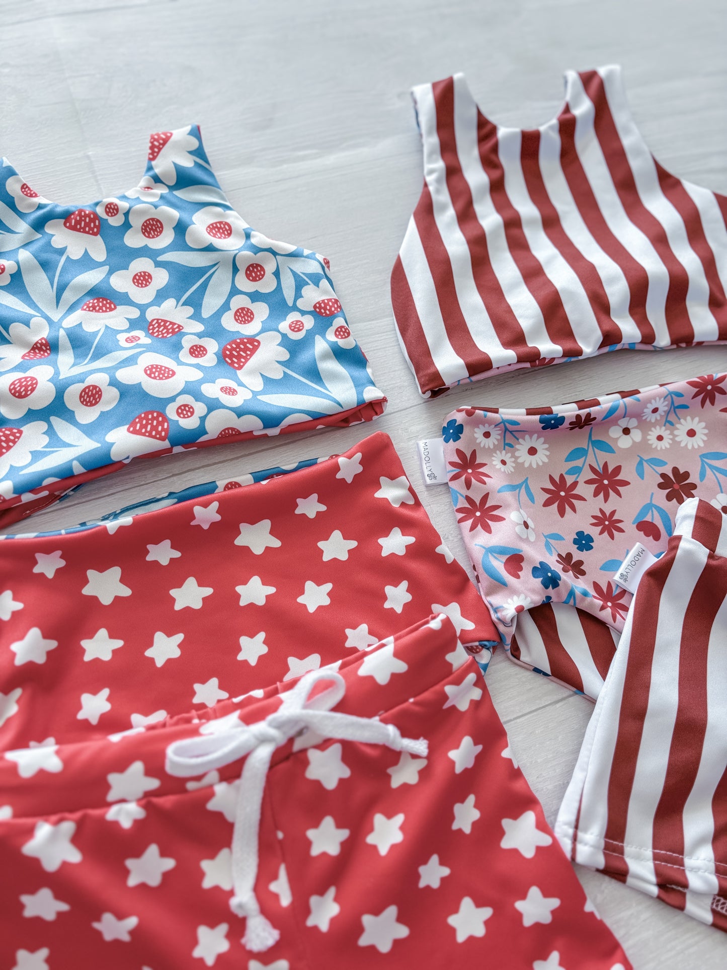 Light Blue 4th or July Floral