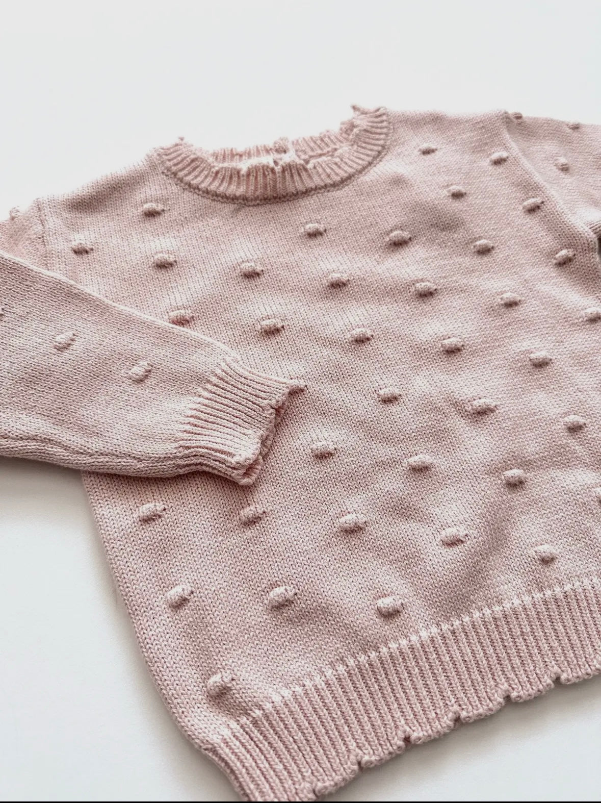 Pink Pom Organic Knit Sweater