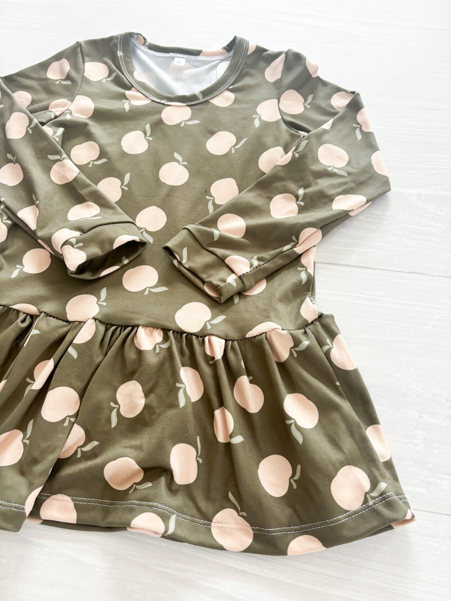 Long Sleeve Green Apple Dress