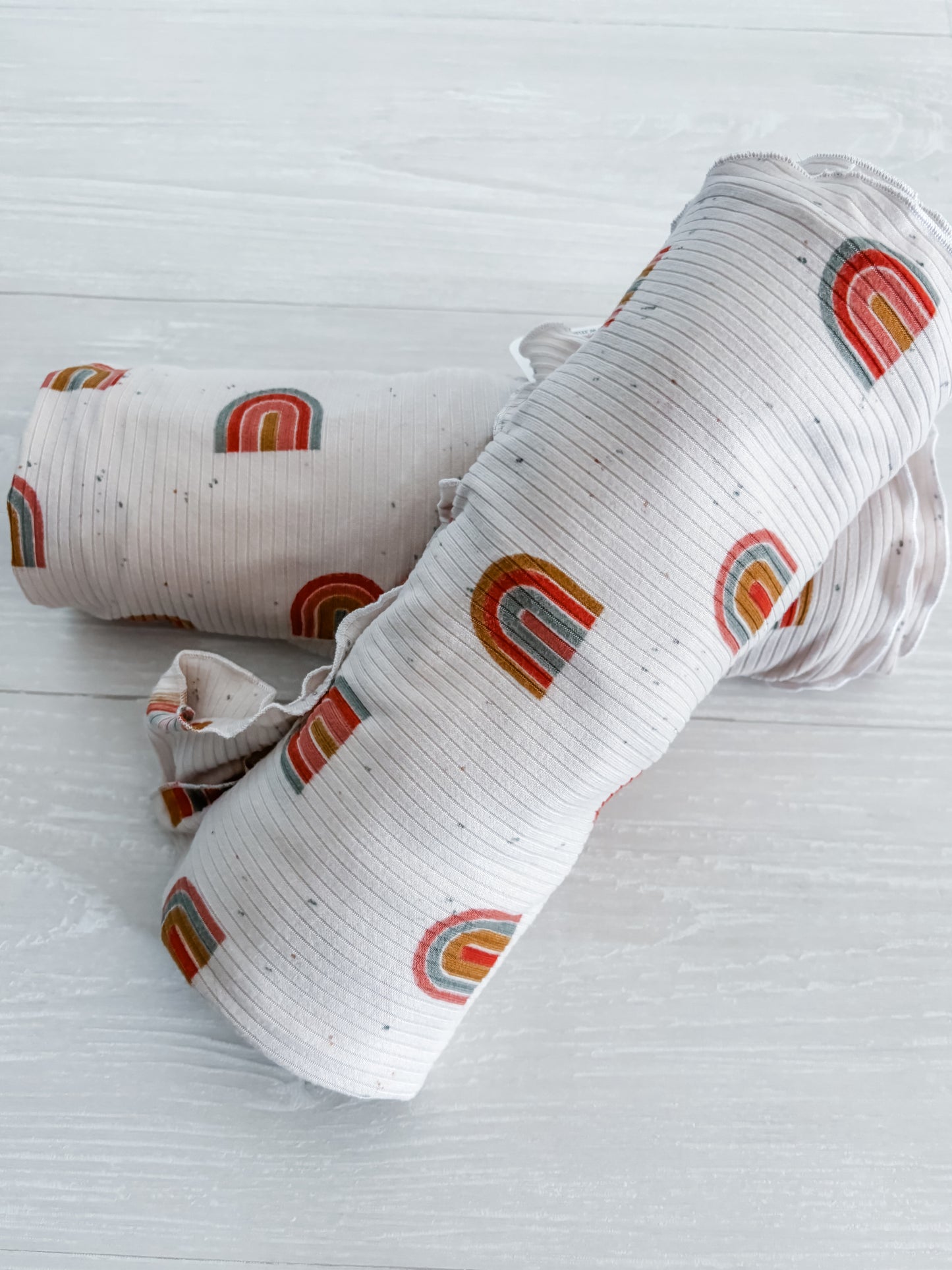 Rainbow Ribbed Swaddle
