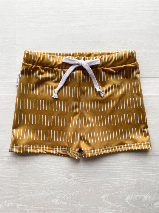 Mustard Swim Trunks