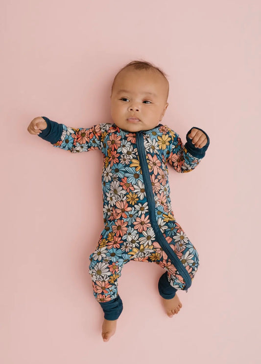 Navy Floral One Piece