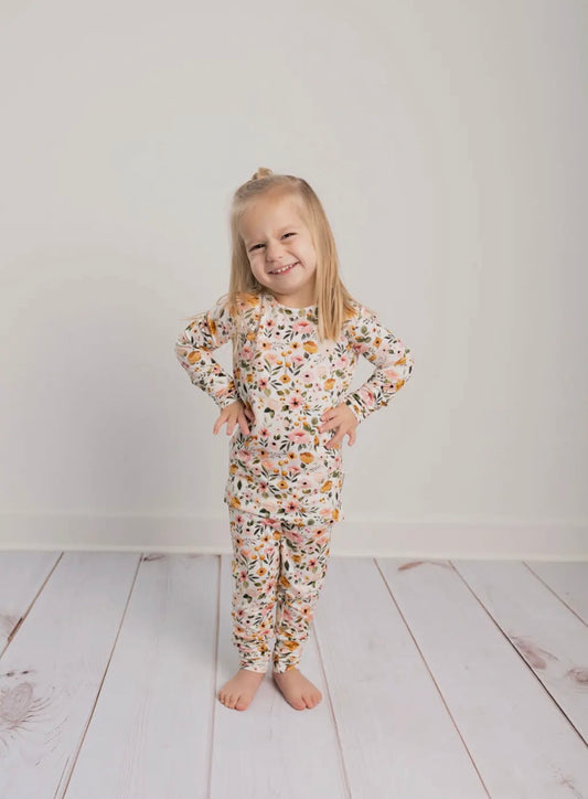 Boho Floral 2-Piece Toddler Bamboo Set