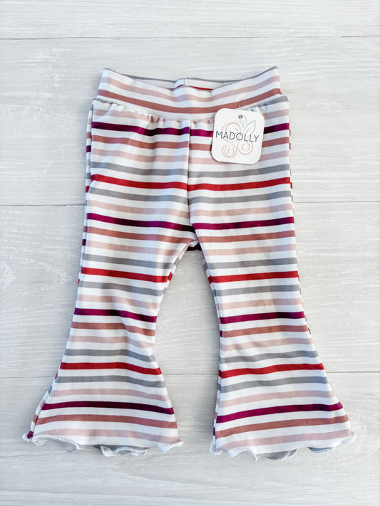Pink Stripe Flare Pants