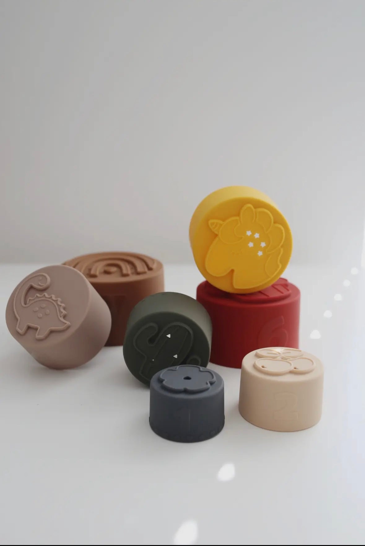 Retro Silicone Stacking Cups