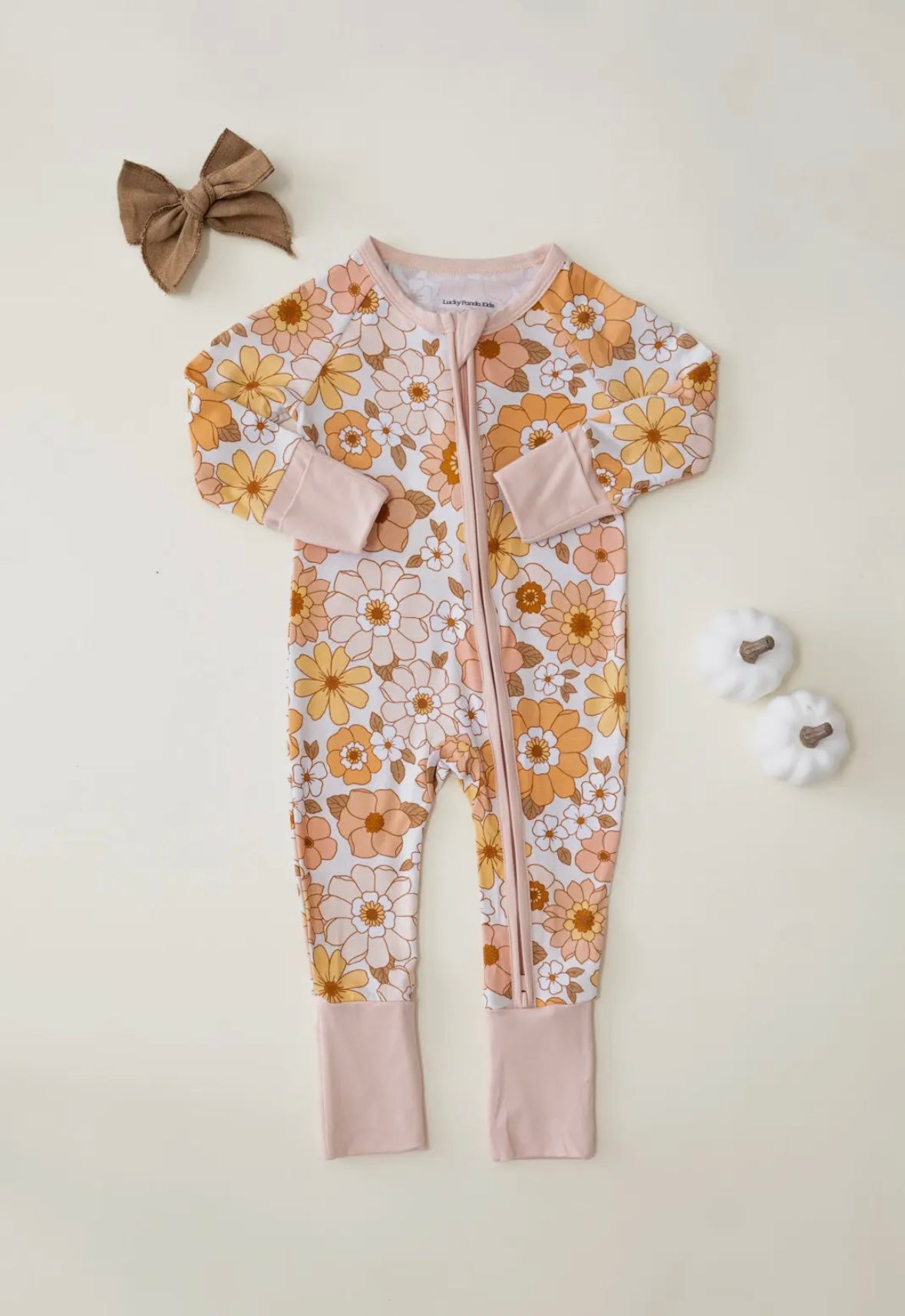 Sweet Blossom Zip Bamboo Romper