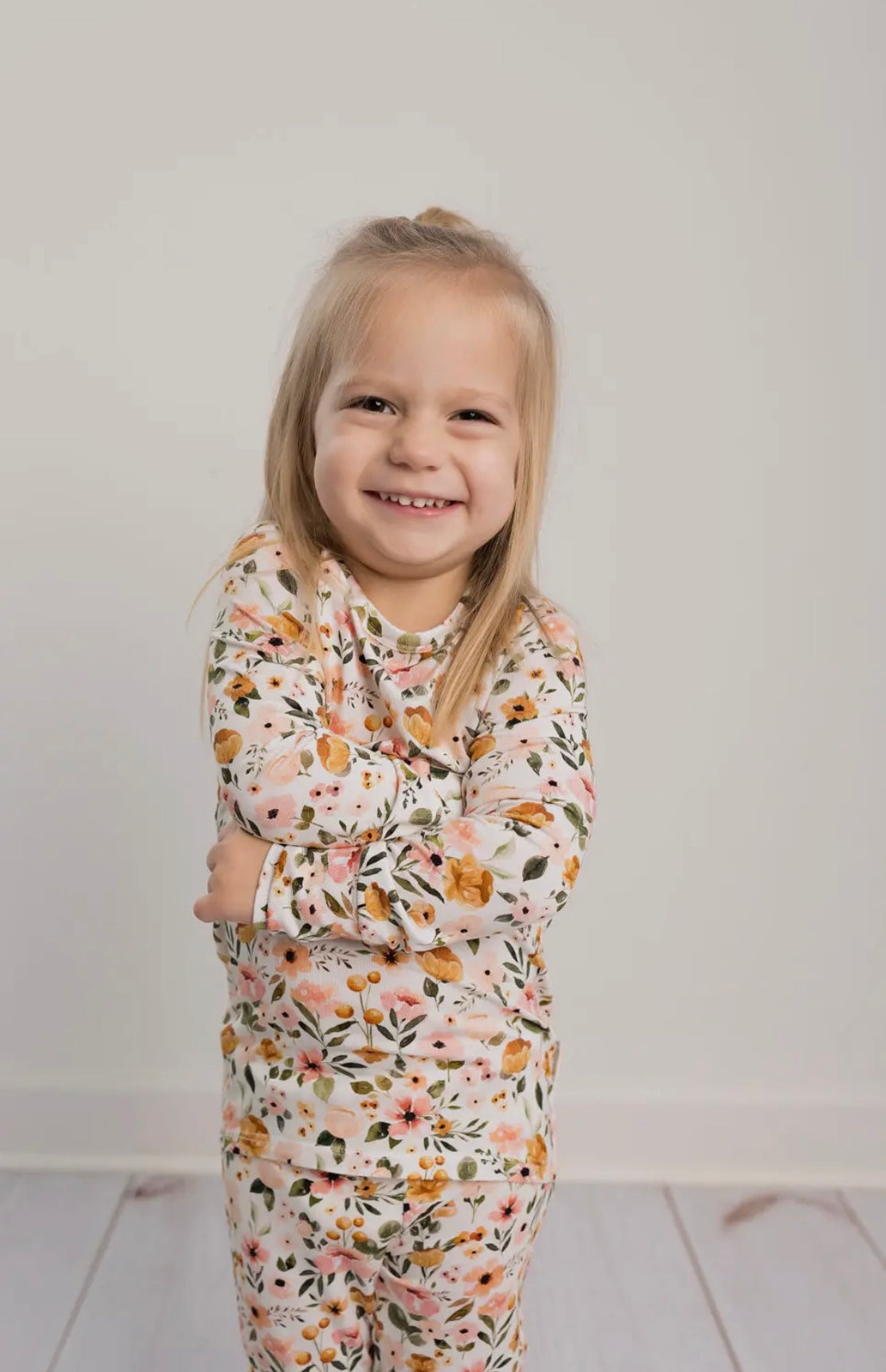 Boho Floral 2-Piece Toddler Bamboo Set