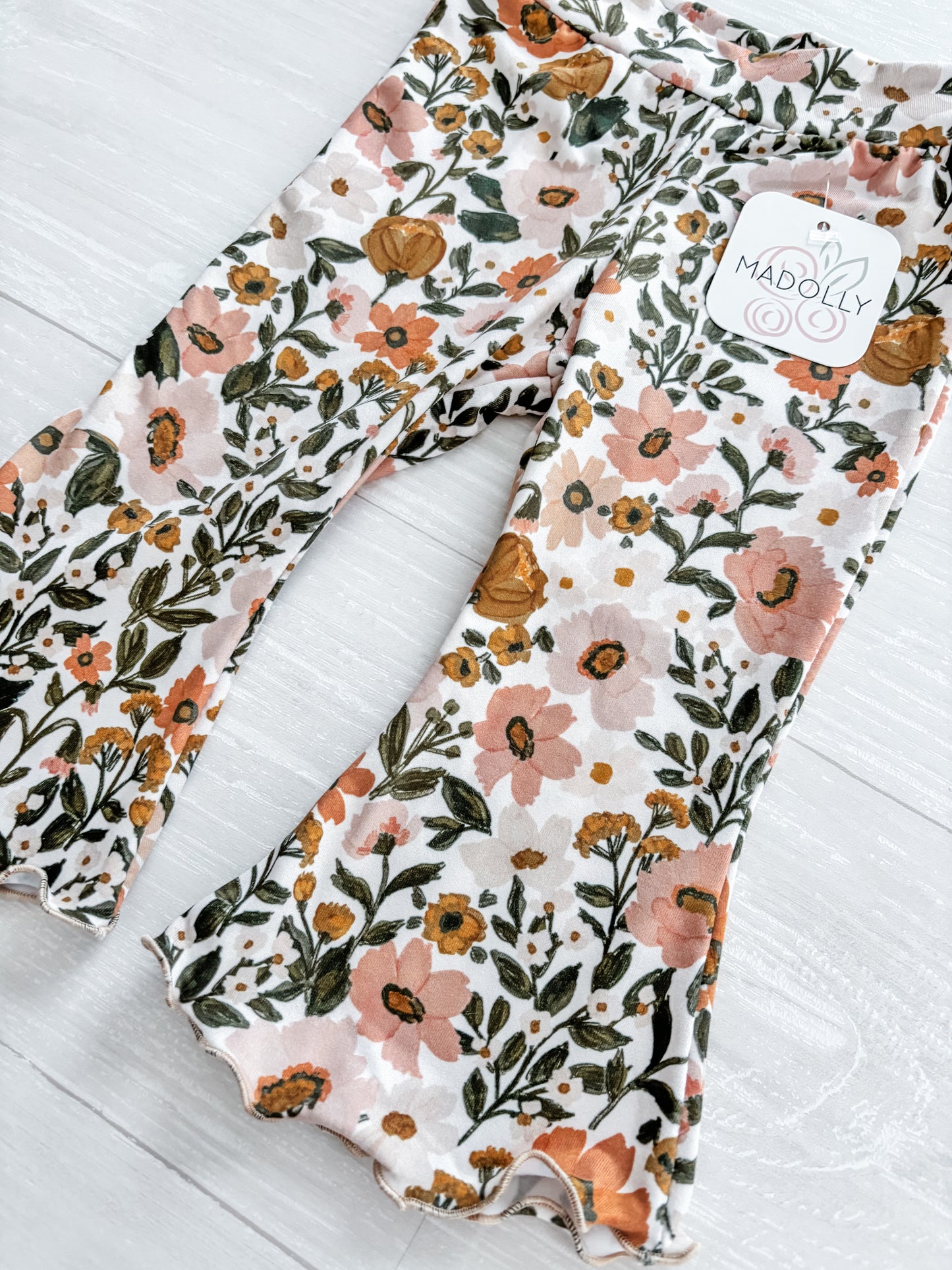 Pink & Olive Flare Pants