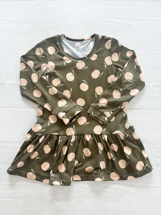 Long Sleeve Green Apple Dress