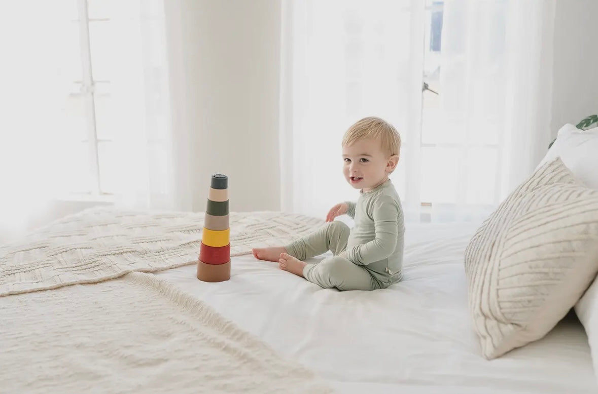 Retro Silicone Stacking Cups
