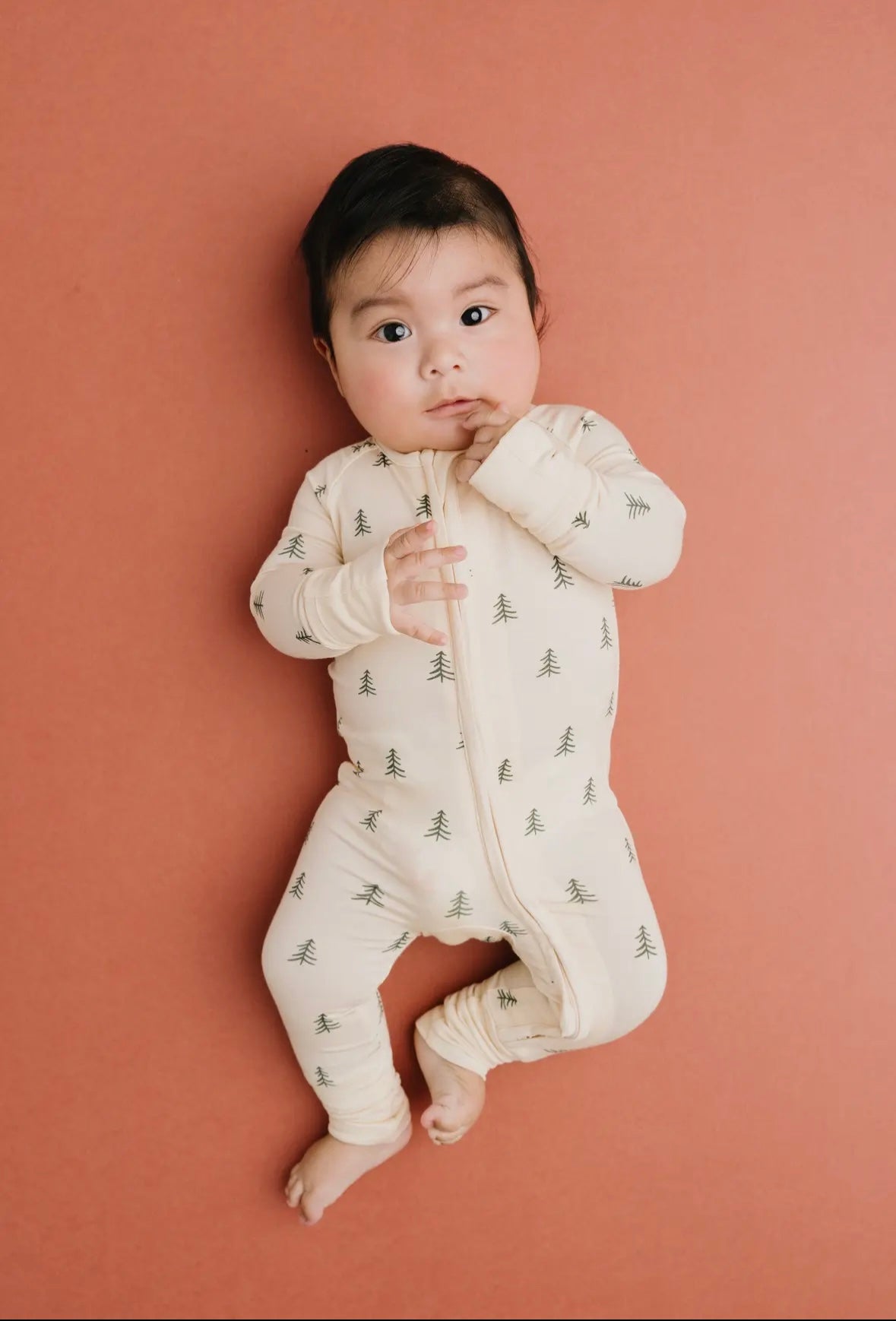 Pine Forest Zip Bamboo Romper