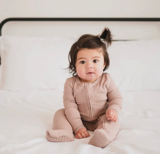 Mocha Organic Cotton Footie