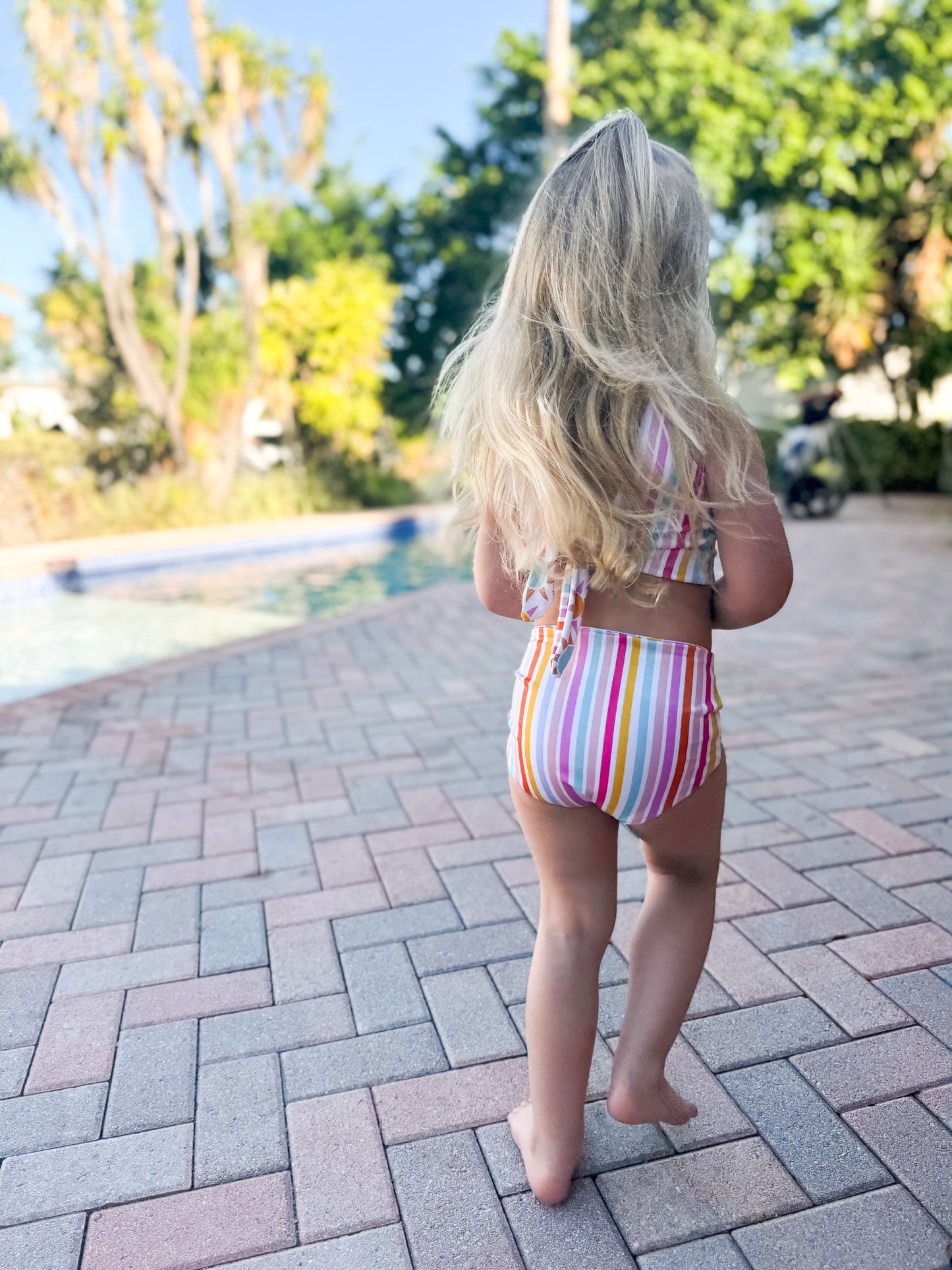 Summer Sun Reversible Swimwear; Reversible Bikini ; High waisted bathing suit