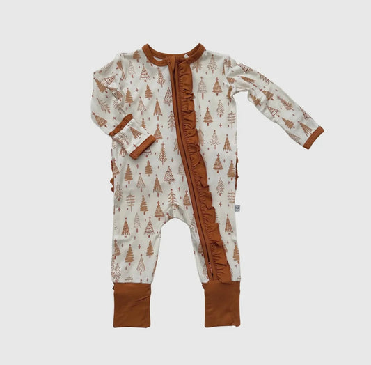 Pine Christmas Tree Ruffle and Regular One Piece