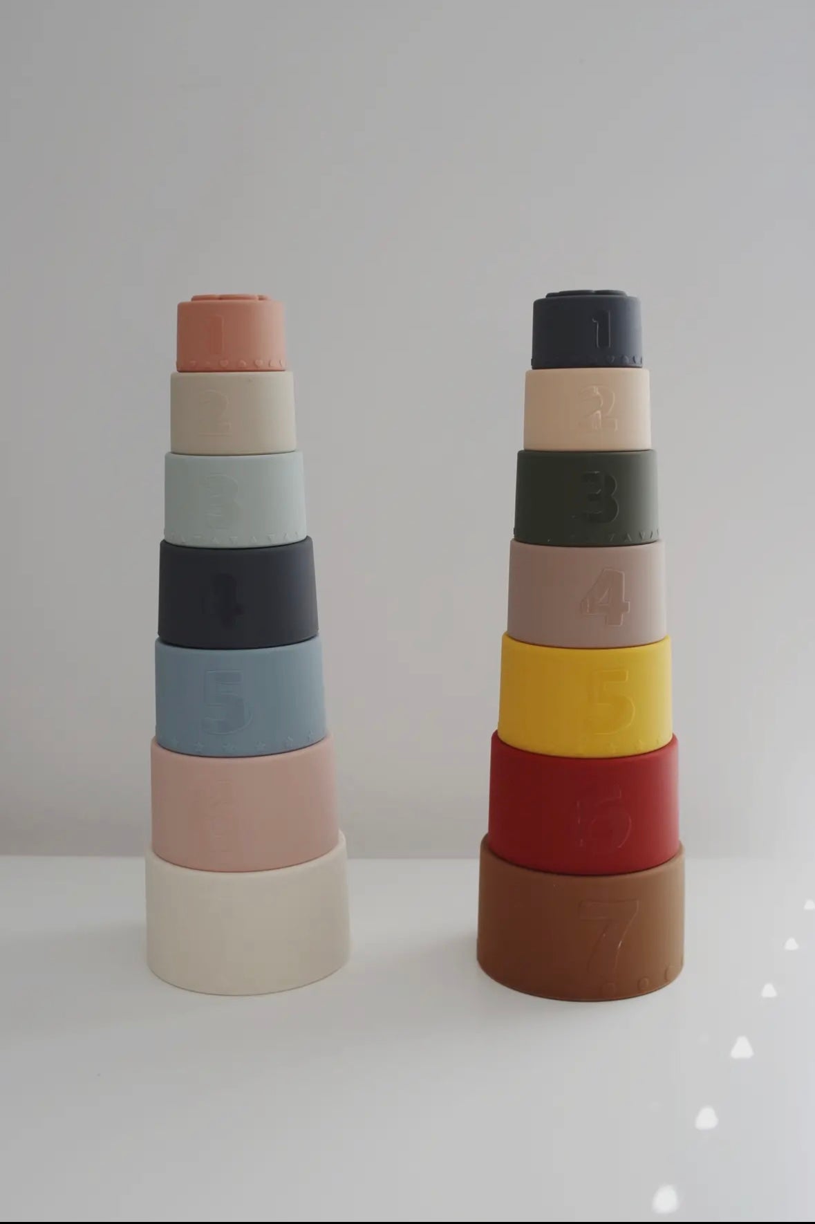 Retro Silicone Stacking Cups