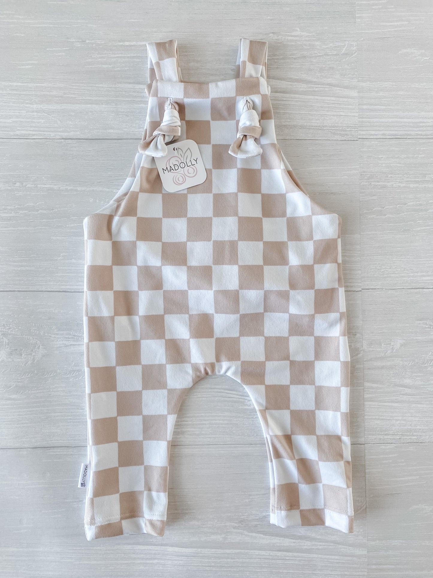 Checkered Overall Romper