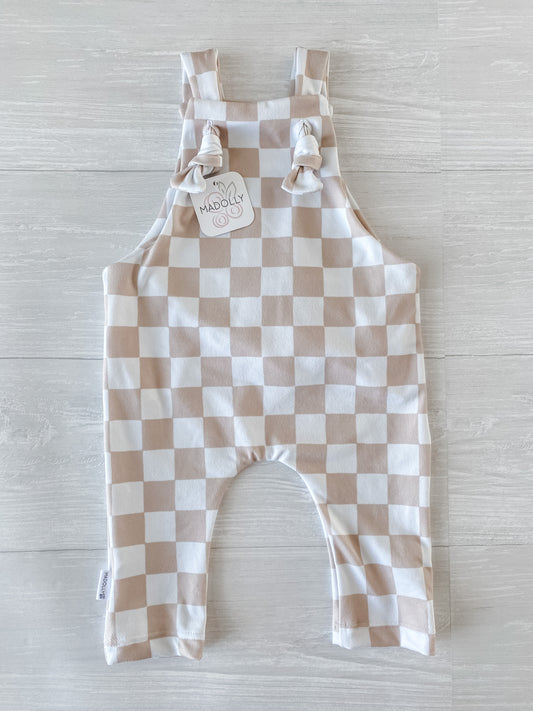 Checkered Overall Romper