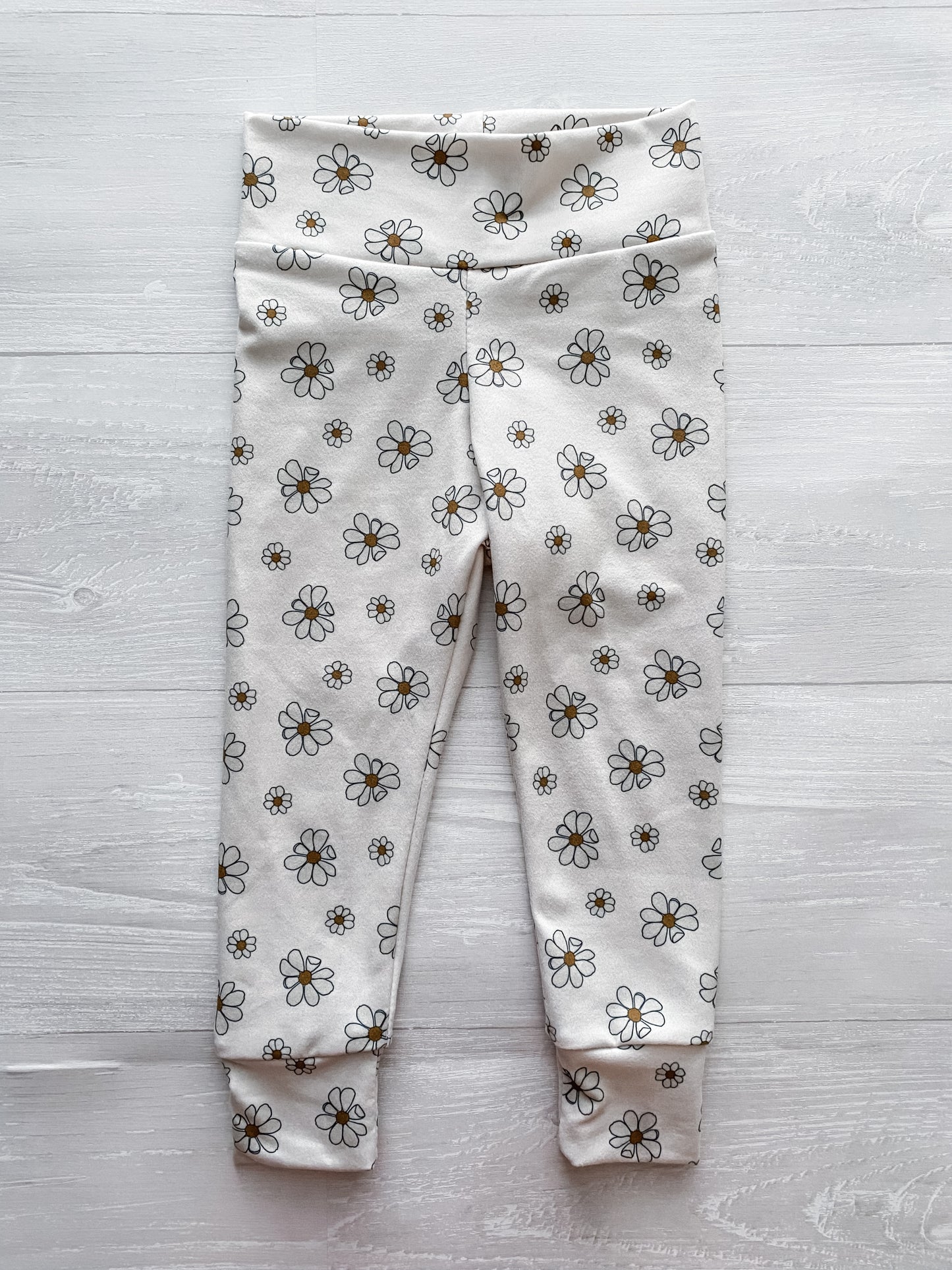 Ivory with Navy Flowers