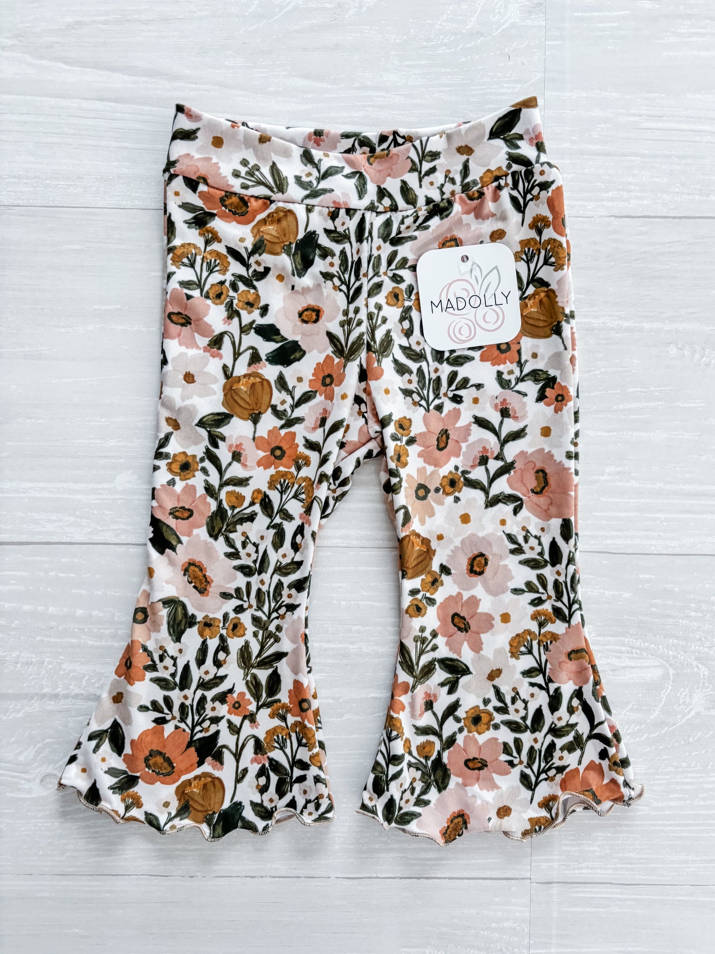 Pink & Olive Flare Pants