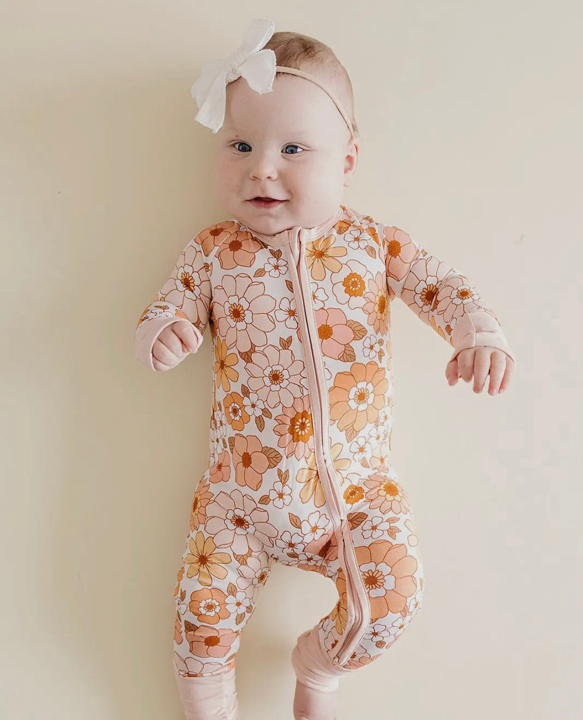 Sweet Blossom Zip Bamboo Romper