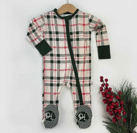 Christmas Plaid One Piece