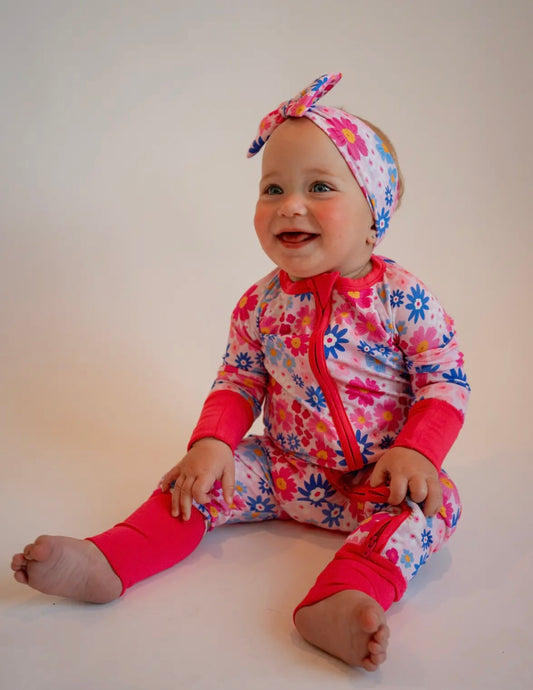 Summer Floral Bamboo Zip and 2 Piece Sets