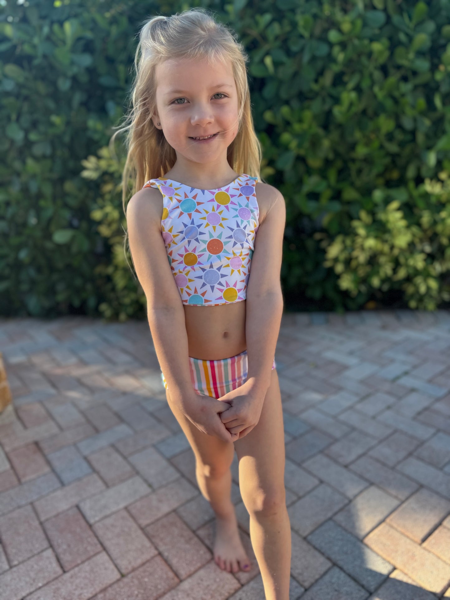Summer Sun Reversible Swimwear; Reversible Bikini ; High waisted bathing suit