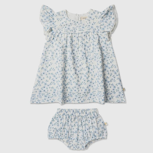 Organic Short Sleeve Flutter Dress