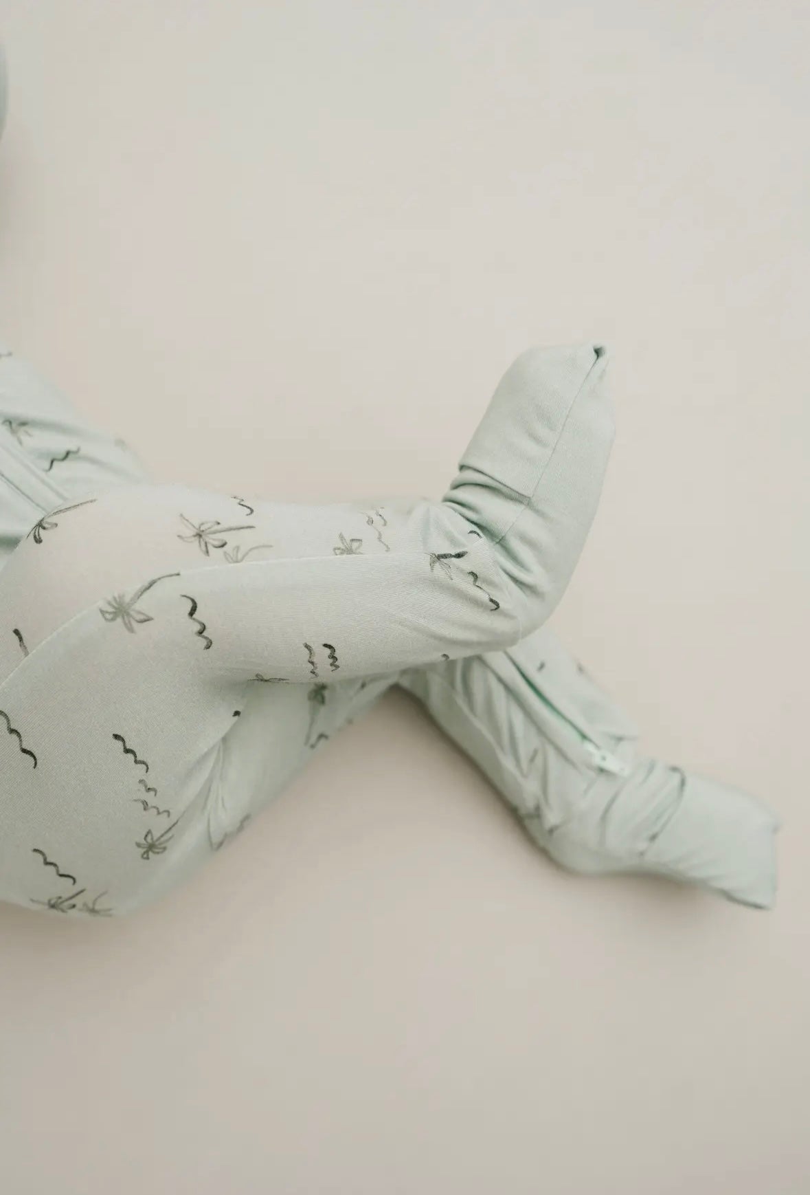 Palm Breeze Zip Bamboo Romper